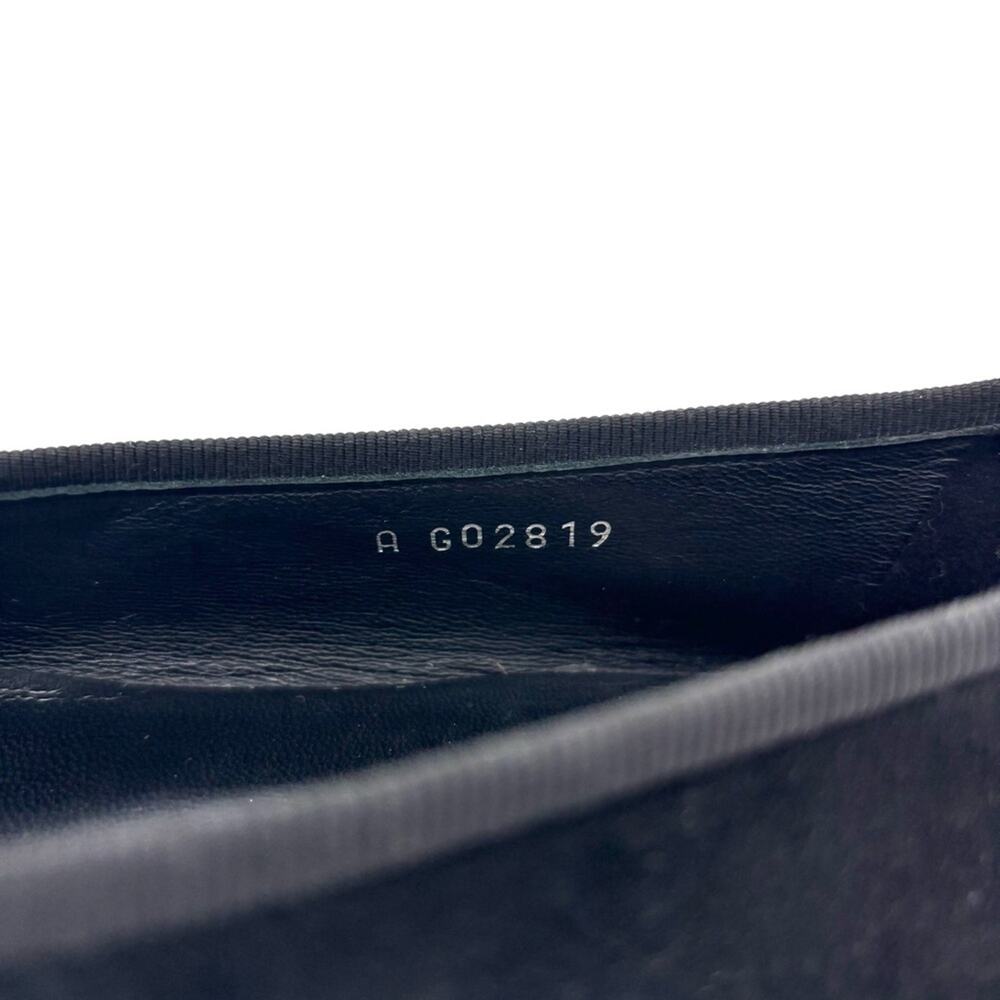 Chanel CC Logo Bow Black Suede Cap Toe Ballerina Flats 37.5 - Picture 8 of 9